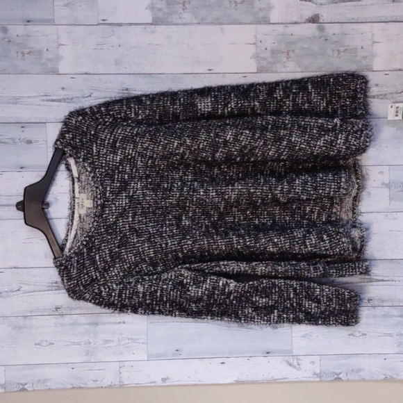 Style & Co Marled Eyelash Texture Sweater Black Large - Picture 3 of 9